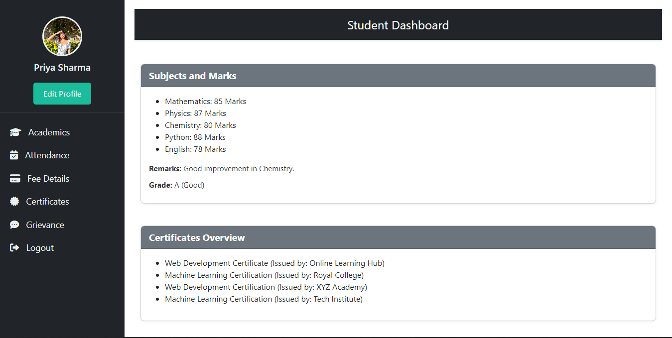 Student Dashboard